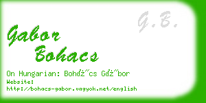 gabor bohacs business card